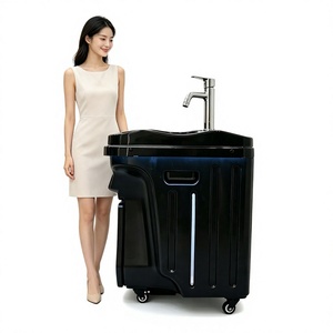 KISEN Lavacabezas Portátil Moderno para Salón de Belleza, Tazón Móvil para Spa Capilar, Lavabo Portátil para Silla de Lavado de Cabello - Product Image 1