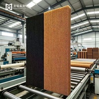 Nouvelles plaques de refroidissement par évaporation d'eau (matériau PP) pour serres murales, refroidisseur pour élevages avicoles et élevages d'animaux, usine chinoise