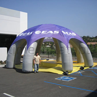 Tente d'araignée gonflable à 8 jambes Tente de dôme gonflable d'exposition de logo gratuit