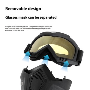 <span class=keywords><strong>Gafas</strong></span> integradas para motocicleta para exteriores, todoterreno y esquí, a prueba <span class=keywords><strong>de</strong></span> viento, resistentes a salpicaduras, <span class=keywords><strong>gafas</strong></span> tácticas para ciclismo - Product Image 5