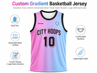 Camiseta de Baloncesto Personalizada con Degradado, Uniforme de Equipo, Camiseta de Baloncesto Transpirable de Malla, Nombre del Jugador, Número, Logotipo, Ropa Deportiva OEM 100%