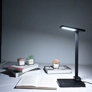 Простой дизайн, черная алюминиевая лампа для чтения, <span class=keywords><strong>4</strong></span>-режимная цветная Функция синхронизации для исследования, светодиодная настольная лампа - Product Image 1