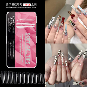 <span class=keywords><strong>Gnail</strong></span> XXL Coffin Ballerina Faux ongles pour femmes Long design ABS appliqué sur les doigts pour une utilisation en salon - Product Image 3