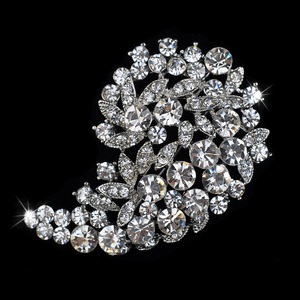 Weiman Usine En Gros Cristal Plante Forme Broche De Mariage Broches Virgule <span class=keywords><strong>Demi</strong></span> <span class=keywords><strong>Lune</strong></span> Broches - Product Image 3