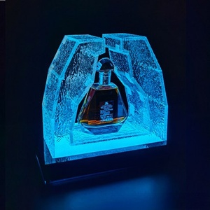 Présentateur de <span class=keywords><strong>bouteille</strong></span> de champagne illuminé par LED personnalisé bar KTV Nightclub Party Ice Patterned Whisky Display Rack - Product Image 2