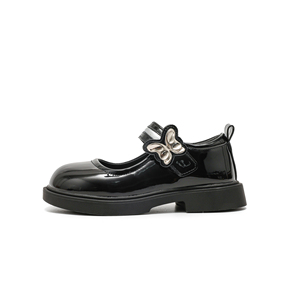 <strong>Girls</strong> Black Patent Leather Mary Jane School <strong>Shoes</strong>, Butterfly Buckle, Comfortable Kids Campus Uniform <strong>Dress</strong> <strong>Shoes</strong> for Daily Wear - Product Image 6