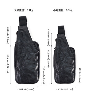 Bolso de Pecho para Hombre, de Cuero Genuino, Bandolera de un Solo Hombro, Moderno para Uso Diario, Primavera 2024 - Product Image 5