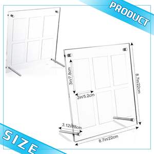 Soporte de marco de <span class=keywords><strong>fotos</strong></span> de mesa de acrílico transparente a medida con 6 inserciones para <span class=keywords><strong>boda</strong></span> - Product Image 2