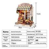 Kit de maison miniature créatif DIY, puzzle 3D en bois, modèle de stand saisonnier, meubles de maison de poupée faits à la main, jouet éducatif MCX