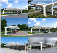Système de carport solaire commercial ESS, structure de carport photovoltaïque avec stockage d'énergie pour la recharge de véhicules électriques