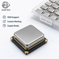 Oscilador de Reloj de Cristal EVOL-200 de EvolE Tech, 50MHz, SMD, Bajo Ruido de Fase, 3.3V, Carcasa Metálica Blindada, Marcado Personalizado OEM