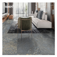 Pisos de vinilo gris Sentai, Panel de plástico compuesto respetuoso con el medio ambiente, suelo de plástico laminado SPC para Cocina