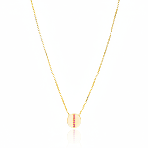 Rubí circón piedra redondeada encanto colgante collar venta al por Mayor turco 925 joyería de plata esterlina - Product Image 2