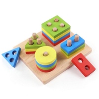 Jouets Montessori Éducatifs en Bois pour Enfants, Jeux d'Apprentissage Précoce Développant la Motricité et les Formes Géométriques