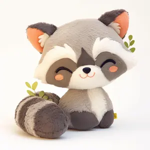 High Quality Custom Plush Toys Custom Stuffed Animal Raccoon Toys Children Soft Kawaii Custom Plushies Toys For Kids