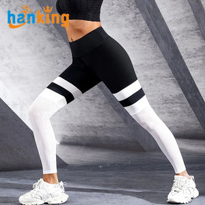 Ehanking Leggings Mujer Cintura Alta Malla Transpirable Deportes Entrenamiento Correr Fitness Levantamiento de Glúteos Yoga Leggings Pantalones - Product Image 4