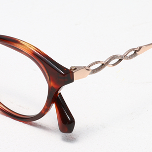 Cat Eye Full Rim <b>Eyeglasses</b> <b>Frames</b> For Women Solid Color Oval Face Shape Anti Uv Protection Vision Correction - Product Image 2