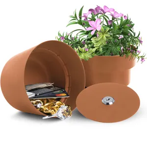 diversion secret piggy band security container hidden compartment Flower Pot Diversion Safe key lock box