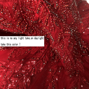 Jancember NS3915 <span class=keywords><strong>Abito</strong></span> da Sera <span class=keywords><strong>Rosso</strong></span> con Motivo Glitterato Modesto per Matrimoni con Maniche Lunghe in Pizzo - Product Image 2