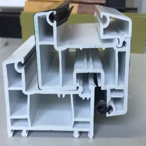 Huazhijie fenêtre à battant en plastique pvc profils upvc fenêtre et cadre de porte - Product Image 1