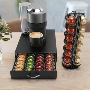 Support de <span class=keywords><strong>rangement</strong></span> rotatif à 360 degrés en métal pour capsules de café <span class=keywords><strong>Nespresso</strong></span> <span class=keywords><strong>Vertuo</strong></span>, pour 28 pièces, idéal pour la maison, la cuisine ou l'hôtel - Product Image 5