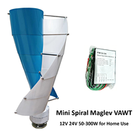 Mini-éolienne spirale 100W 200W 300W, générateur à aimants à levitation magnétique VAWT à haut rendement pour usage domestique
