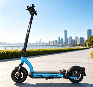 Trottinette électrique adulte HIKERBOY <span class=keywords><strong>Foxtrot</strong></span> Plus bleue, moteur sans balais 500W, vitesse maximale de 25 km/h, batterie amovible, trottinette électrique pliable - Product Image 3