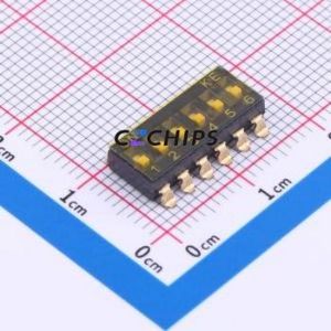 DSIC06TSGET DIP Switch SMD-12P,6x15.2mm Switch Flat Toggle, Groove Type Single Pole Single Throw 6 Gull Wing Type - Product Image 1