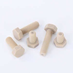 Nhựa Hex đầu vít đai ốc và bu <span class=keywords><strong>l</strong></span>ông PEEK bu <span class=keywords><strong>l</strong></span>ông M10 12 M14 M16 M18 M20 vít nhựa - Product Image 1