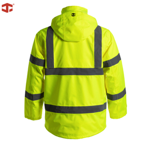 Giacca di Sicurezza JIADE per Uomo, Alta Visibilità, Impermeabile, Traspirante, in Poliestere Termico, per <span class=keywords><strong>Lavoro</strong></span> sotto la Pioggia - Product Image 4