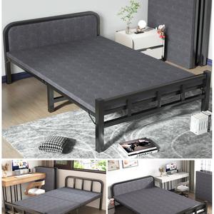 Lit pliant d'extérieur, taille simple, structure en métal, 70 cm de large, design minimaliste, pour le camping, la maison, le bureau, le dortoir - Product Image 1