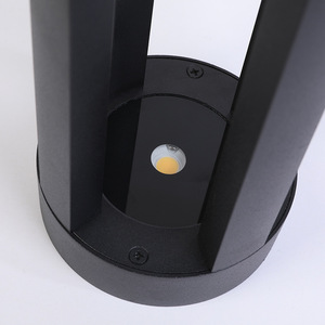 Black Aluminum Lawn <b>Light</b> LED 5000K IP65 Water-Resistant Garden Lamp <b>Post</b> Flush Mount 50000 Hours Lifespan Motion Sensor <b>Solar</b> - Product Image 2