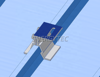 Structure de montage de toit trapézoïdale à fixation rapide pour panneaux solaires en aluminium, certifiée CE, durée de vie 25 ans, capacité de charge >1 kWp