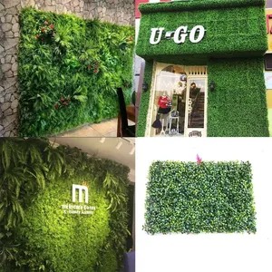 3D anti-uv decorazione interna esterna verde giungla parete parete parete artificiale della pianta muro erba