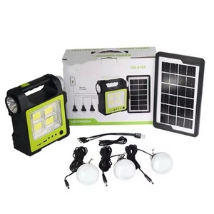 Kit d'éclairage solaire 8183, lampe torche portable avec ampoules externes pour extérieur et maison - Product Image 1