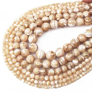 Cuentas de perlas de concha de mar Trochus para la fabricación de joyas, accesorios DIY, venta al por mayor
