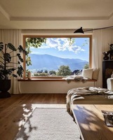 Ventanas de Aluminio Modernas y Económicas con Marco Fijo, Perfiles de Bajo Perfil con Recubrimiento en Polvo, Aislamiento Térmico, Personalizables para Villas