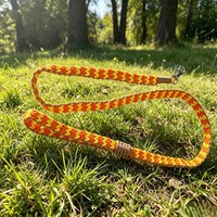 Laisse pour chien en paracorde tressée à la main, légère, personnalisée, avec motif nœud d'amour double face, vente en gros directe usine