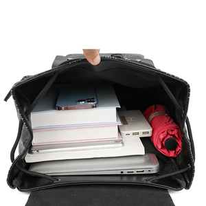 Sac à dos pour ordinateur portable pour les voyages d'affaires et les trajets quotidiens, sac d'école pour hommes, sac à dos classique et élégant de style vintage en <span class=keywords><strong>cuir</strong></span> PU avec rabat - Product Image 3