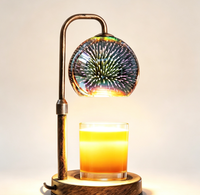Lampe chauffe-bougie avec minuterie, intensité réglable, 2 ampoules rétro, cadeaux de déménagement, décoration de maison neuve