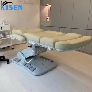 Kisen Popular Black Beauty Salon Furniture Treatment Bed 3 4 Motors <b>Electric</b> Salon Cosmetic Lash Massage <b>Table</b> With Foot Control - Product Image 4