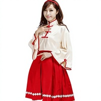 Ensemble haut et jupe inspiré du Hanfu, style chinois, pour femme, tenue de scène, cosplay, performance, options de couleurs, vente en gros