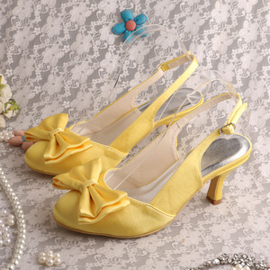 (23 colori) Slingback In Raso <span class=keywords><strong>Beige</strong></span> Delle Donne Pompa I Pattini - Product Image 6