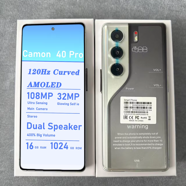 Tecno Camon 40 Pro 4G/5G CDMA Smartphone Original Unlocked 6.8-Inch Dual SIM Deca Core CPU 4G/5G Mobile Phone