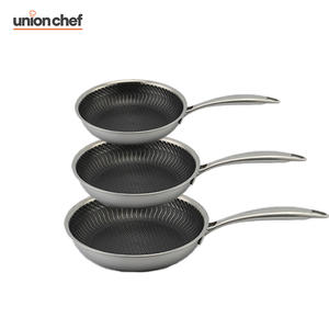 Sartén Híbrida Antiadherente <span class=keywords><strong>de</strong></span> Acero Inoxidable Triple <span class=keywords><strong>de</strong></span> 20cm/8 Pulgadas con Diseño <span class=keywords><strong>de</strong></span> Panal, Apta para Horno, <span class=keywords><strong>Precio</strong></span> <span class=keywords><strong>de</strong></span> Fábrica - Product Image 5