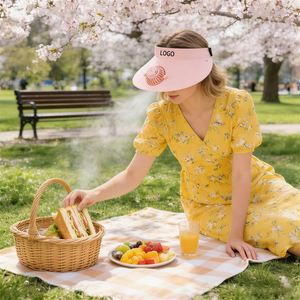 Gorra Visera Refrescante al por Mayor con Logotipo Personalizado, Visera de Verano Portátil Blanca con Ventilador para Mujer - Product Image 6