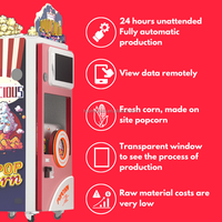 Magische Zelfbedienende Popcornmachine, Nieuwe Elektrische Bakkerij Popcornmaker, Eenvoudig te Gebruiken