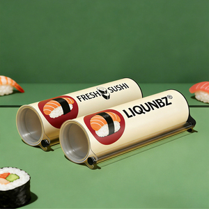 カスタム印刷食品グレード寿司紙筒、箸付きプッシュアップシリンダー寿司紙容器包装 - Product Image 2