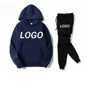 2 parça erkek özelleştirmek boş kazak Slim Fit Jogger takım elbise spor eşofman - Product Image 1