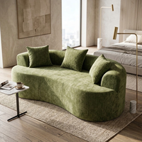 Modernes Minimalistisches Chenille-Stoff Modulares Sofa-Set Komprimiert Vakuumverpackt Geschwungenes Design für Apartment Einkaufszentrum Hotel Villa Wohnzimmer